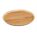Antibacterial round bamboo party platter wood serving tray